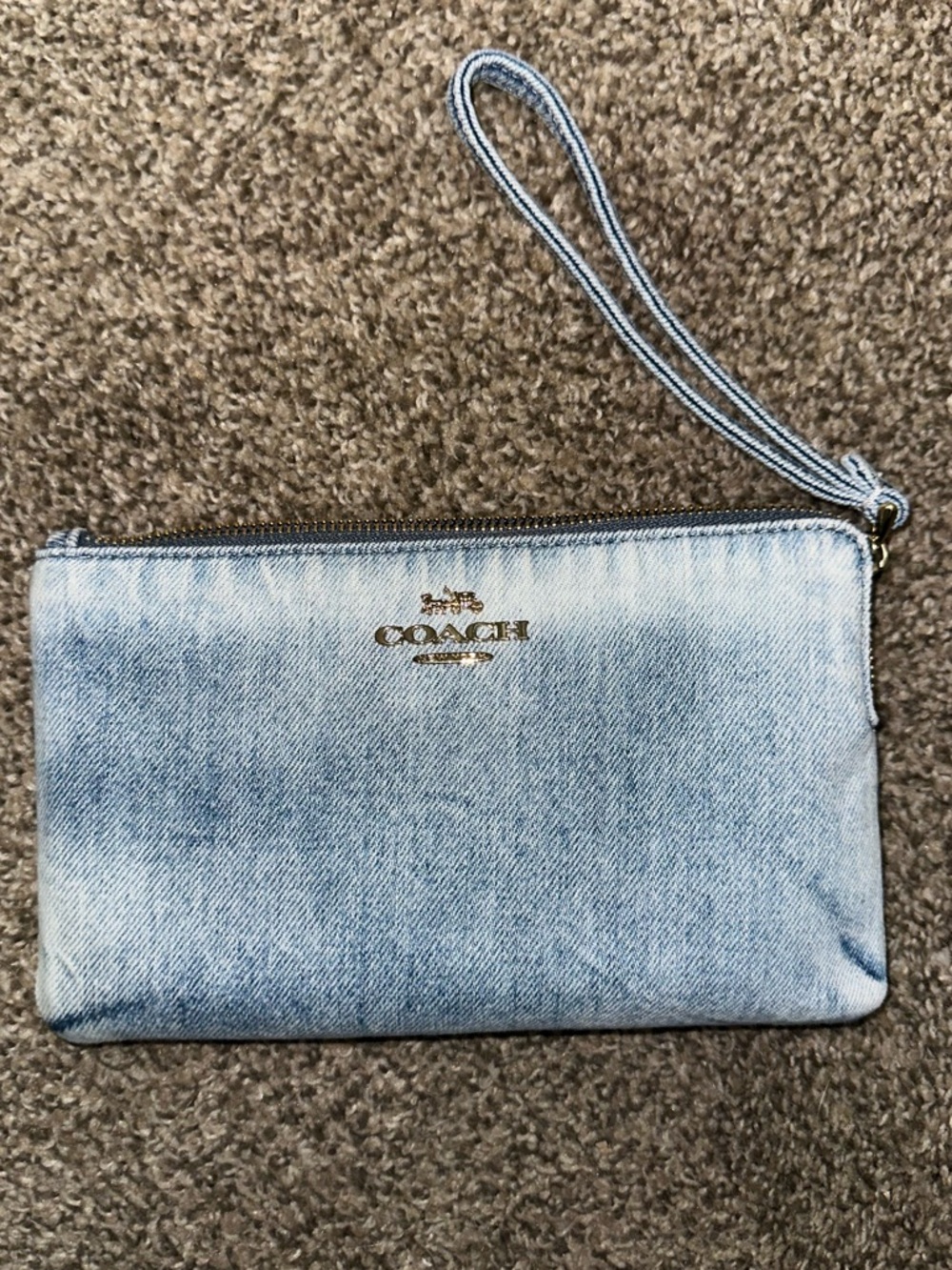 Coach Loved Denim Large Wristlet - Picture 3 of 7